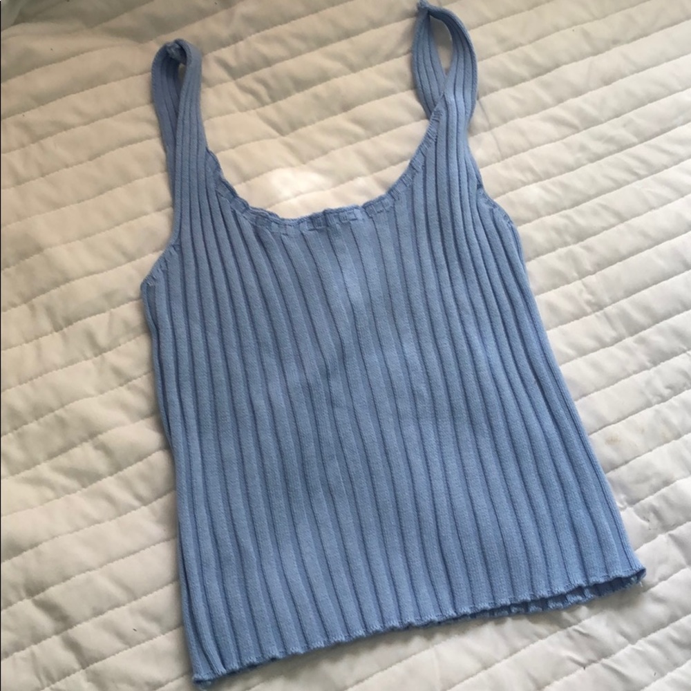 Blue crop top